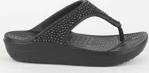 Žabky Crocs Sloane Embellished Flip Black/Black