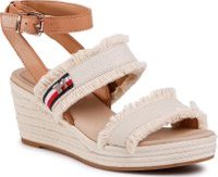 Espadrilky TOMMY HILFIGER Tommy Fringes Mid Wedge Sandal FW0FW04962 Béžová