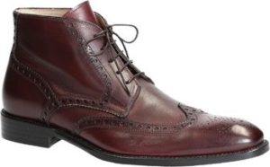 Leonardo Shoes Kotníkové boty PINA 107 VITELLO BORDO Červená