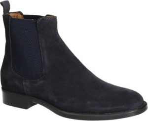 Leonardo Shoes Kotníkové boty 248-34 VELOUR BLU Modrá