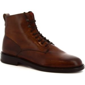 Leonardo Shoes Kozačky 8030I18 TOM VITELLO DELAVE BRANDY Hnědá