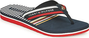 Tommy Hilfiger Žabky STRIPY FLAT BEACH SANDAL Modrá