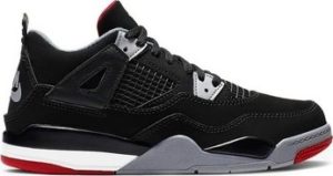 Nike Tenisky Dětské Air Jordan 4 Retro Bred 2019 PS Černá