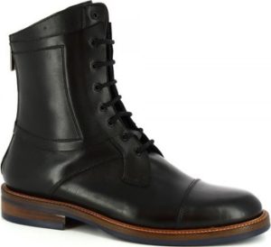 Leonardo Shoes Kotníkové boty 406-16 VITELLO NERO Černá