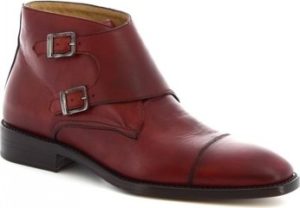 Leonardo Shoes Kotníkové boty 43 VITELLO BORDO Červená