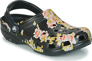 Crocs Pantofle CLASSIC PRINTED FLORAL CLOG Černá