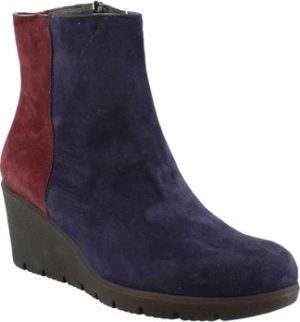 Leonardo Shoes Kotníkové boty 173 CAMOSCIO BLEU BORDEAUX Modrá