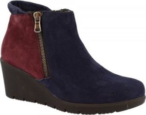 Leonardo Shoes Kotníkové boty 172 CAMOSCIO BLEU BORDEAUX ruznobarevne