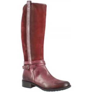 Leonardo Shoes Kozačky D078090LI6. AI04 AIR BORDEAUX Červená