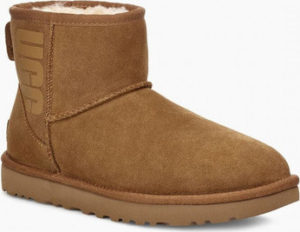 UGG Zimní boty W classic mini rubber logo Hnědá