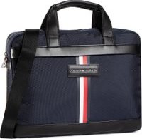 Taška TOMMY HILFIGER Uptown Nylon Computer Bag AM0AM06245 Tmavomodrá