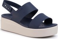 Sandály Crocs Brooklyn Low Wedge W 206453 Tmavomodrá