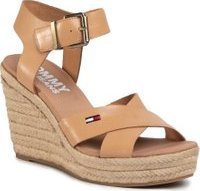 Espadrilky Tommy Jeans Natural Wedge Sandal EN0EN00912 Béžová