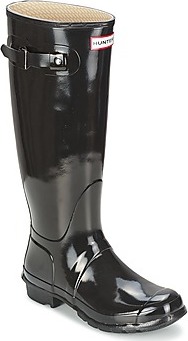 Hunter Holínky WOMEN'S ORIGINAL TALL GLOSS Černá