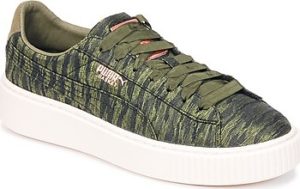 Puma Tenisky Basket Platform Bi Color Zelená