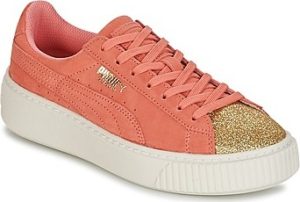 Puma Tenisky Dětské SUEDE PLATFORM GLAM JR Oranžová