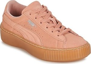 Puma Tenisky Dětské SUEDE PLATFORM JEWEL PS Růžová