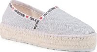 Espadrilky LOVE MOSCHINO JA10373G0AJL010A Stříbrná