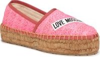 Espadrilky LOVE MOSCHINO JA10413G0AJQ0604 Růžová