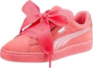 Puma Tenisky Dětské Suede Heart Snk JR Růžová