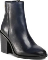 Polokozačky TOMMY HILFIGER Shaded Leather High Heel Boot FW0FW05164 Tmavomodrá