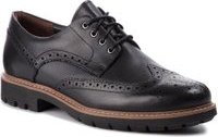 Polobotky Clarks Batcombe Wing 261271927 Černá