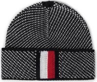 čepice TOMMY HILFIGER Corporate Intarsia Beanie AM0AM05604 Černá