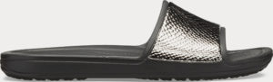 Pantofle Crocs Sloane MetalText Slide W Gunmetal/Black