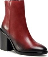 Polokozačky TOMMY HILFIGER Shaded Leather High Heel Boot FW0FW05164 Bordó