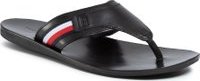 Žabky TOMMY HILFIGER Elevated Corporate Sandal FM0FM02700 Černá