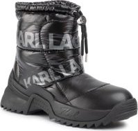 Polokozačky KARL LAGERFELD Snow Mid Ankle KL61550 Černá