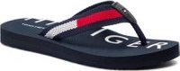 Žabky TOMMY HILFIGER Flat Beach Sandal Hilfiger Print FW0FW03887 Tmavomodrá