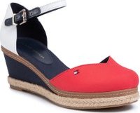 Espadrilky TOMMY HILFIGER Basic Closed Toe Mid Wedge FW0FW04787 Červená