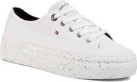 Tenisky TOMMY HILFIGER Glitter Platform Sneaker FW0FW04693 Bílá