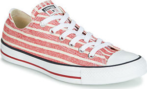 Converse Tenisky CHUCK TAYLOR ALL STAR STRIPES TEXTILE OX Červená