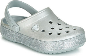 Crocs Pantofle Dětské CROCBAND GLITTER CLOG K Stříbrná