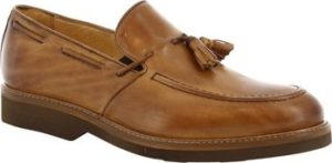 Leonardo Shoes Mokasíny 07013 FULL TAN Hnědá