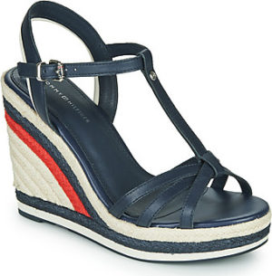 Tommy Hilfiger Sandály TOMMY STRAPPY HIGH WEDGE Modrá