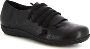 Leonardo Shoes Šněrovací polobotky 4530 STROPICCIATO NERO Černá