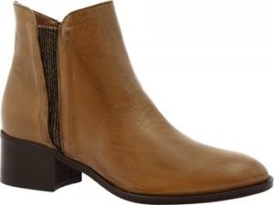 Leonardo Shoes Kotníkové kozačky 403 FORMA 415 VITELLO CAMEL Béžová