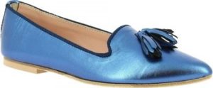 Leonardo Shoes Baleríny 117/20 LAMIN. BLUETTE Modrá