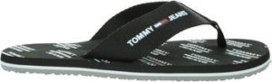 Tommy Hilfiger Žabky Tommy Jeans Print Beach Sandal Černá