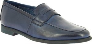 Leonardo Shoes Mokasíny 187/3 PAPUA BLU Modrá