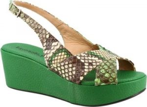 Leonardo Shoes Sandály 3378 TONI PITONE VERDE Zelená