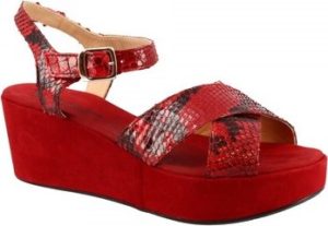 Leonardo Shoes Sandály 3408 TONI CAMOSCIO ROSSO Červená