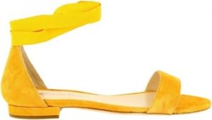 Leonardo Shoes Sandály USA-662 CAMOSCIO GIALLO Žlutá