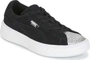 Puma Tenisky Dětské SUEDE PLATFORM GLAM PS Černá