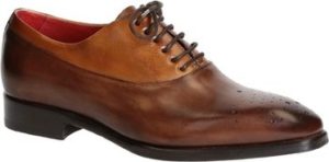 Leonardo Shoes Šněrovací polobotky 06460 VITELLO DELAVE BRANDY Hnědá