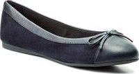 Baleríny TOMMY HILFIGER Basic Kid Suede Ballerina FW0FW02541 Tmavomodrá