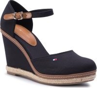 Espadrilky TOMMY HILFIGER Iconic Basic Closed Toe Wedge FW0FW02791 Černá